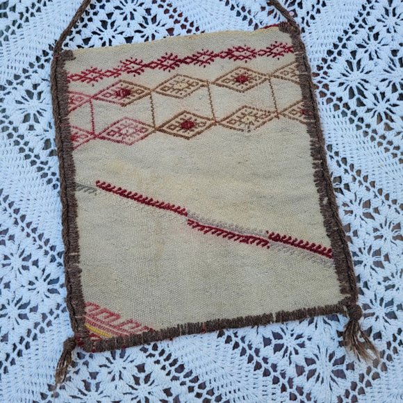 Vintage Tapestry Navajo Aztec Native American Western SW Art Bag Purse Satchel - Picture 5 of 8